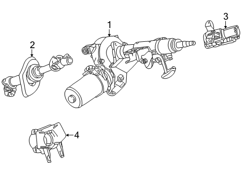 2007 Saturn Vue Steering Column & Wheel, Steering Gear & Linkage Diagram 3 - Thumbnail
