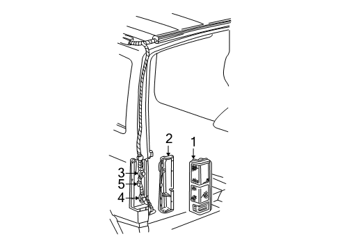 2004 GMC Safari Tail Lamps Diagram