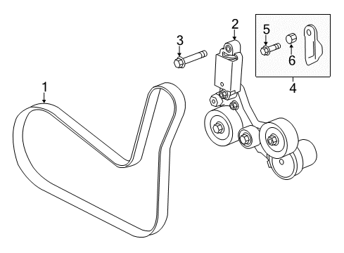 2013 Buick LaCrosse Belts & Pulleys Diagram