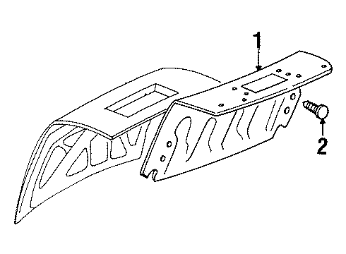 1997 Cadillac DeVille Interior Trim - Trunk Lid Diagram