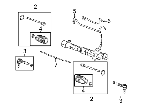 2007 Chevy Malibu Steering Column & Wheel, Steering Gear & Linkage Diagram 5 - Thumbnail