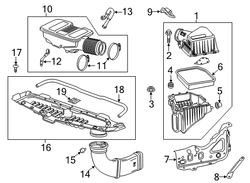 2019 Chevy Silverado 1500 LD Air Intake Diagram