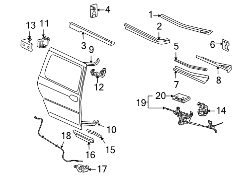 2006 Buick Terraza Tracks & Components Diagram
