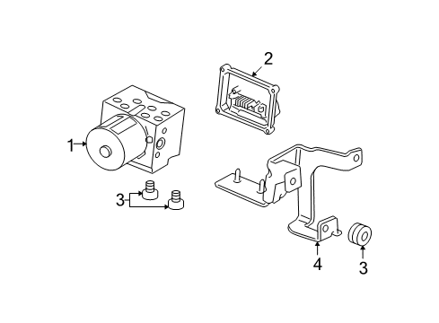 2013 GMC Yukon XL 2500 ABS Components Diagram