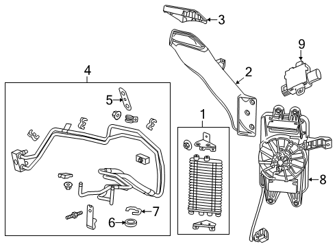 2017 Chevy Corvette Cooler Pipe Diagram for 23212375
