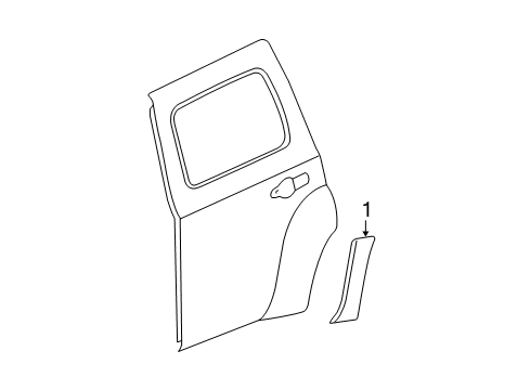 2008 Chevy HHR Exterior Trim - Rear Door Diagram 2 - Thumbnail