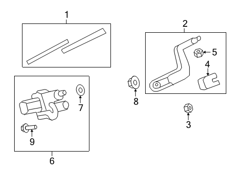 2008 GMC Acadia Lift Gate - Wiper & Washer Components Diagram