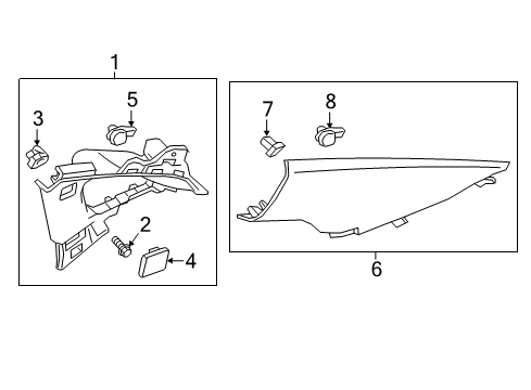 2018 Chevy Malibu Interior Trim - Quarter Panels Diagram
