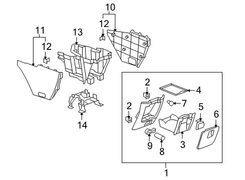 2006 Buick Terraza Front Console Diagram