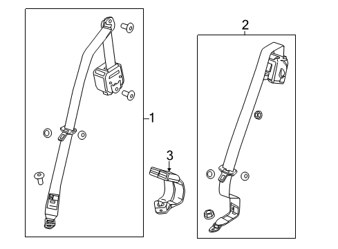 2022 Chevy Trax Rear Seat Belts Diagram