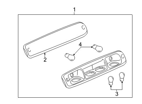 2012 GMC Sierra 2500 HD High Mount Lamps Diagram