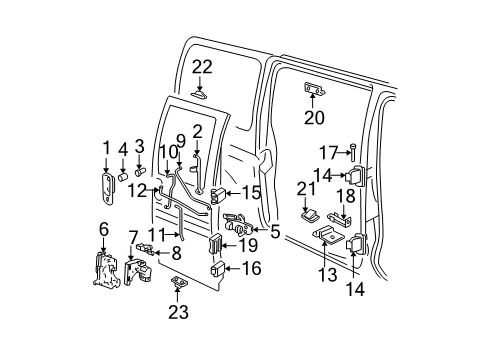 2004 Chevy Express 1500 Front Door Diagram