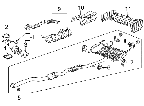 2013 Cadillac ATS Exhaust Components Diagram 2 - Thumbnail