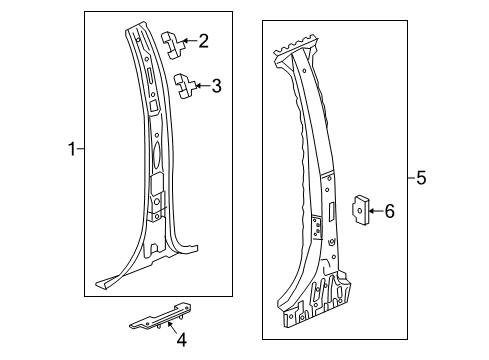 2016 GMC Sierra 2500 HD Center Pillar Diagram