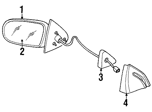 1999 Oldsmobile Cutlass Outside Mirrors Diagram