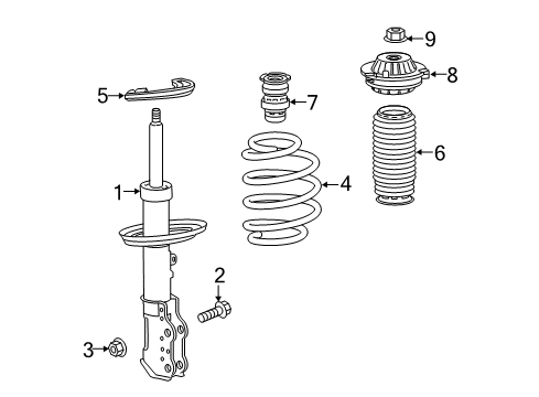 2018 Buick Enclave Struts & Components - Front Diagram