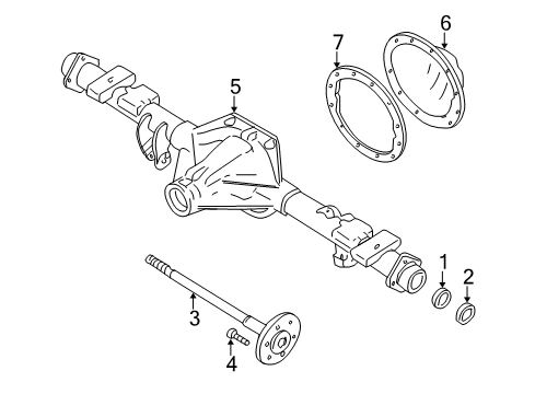2000 Chevy Silverado 2500 Axle Housing - Rear Diagram 2 - Thumbnail