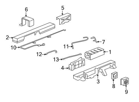 2008 Saturn Vue Access Cover Diagram for 25808934