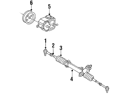 1991 Oldsmobile Delta 88 P/S Pump & Hoses, Steering Gear & Linkage Diagram