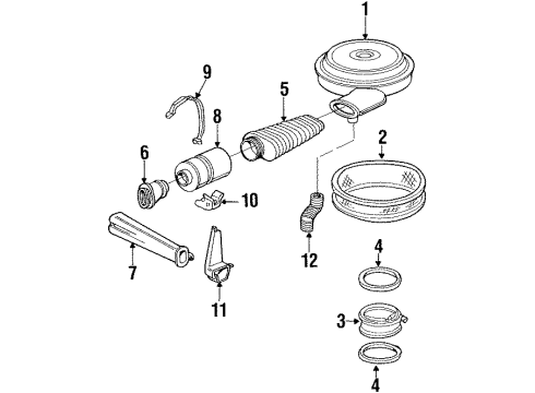 1993 GMC K2500 Air Intake Diagram