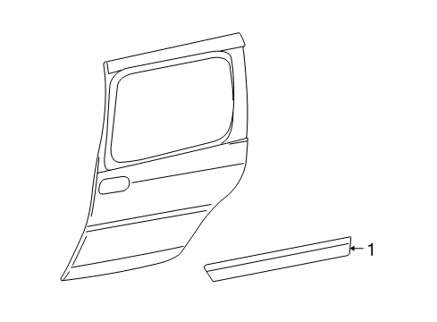 2006 Chevy Uplander Exterior Trim - Side Loading Door Diagram