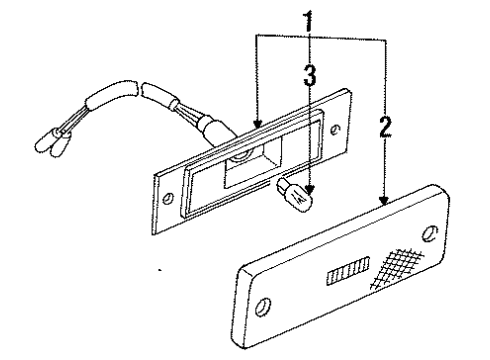 1986 Chevy Spectrum Front Lamps - Side Marker Lamps Diagram