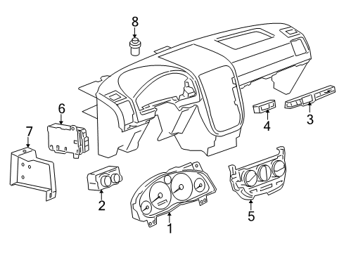 2005 Pontiac Montana A/C & Heater Control Units Diagram