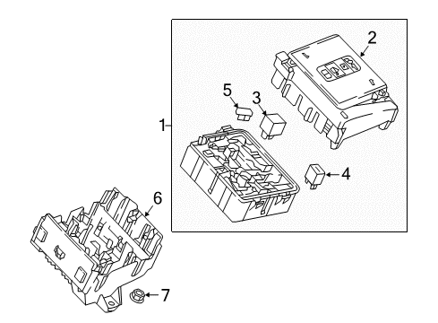 2018 GMC Acadia Fuse & Relay Box Diagram for 84137484