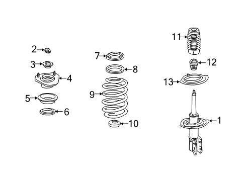 2004 Chevy Monte Carlo Struts & Components - Front Diagram