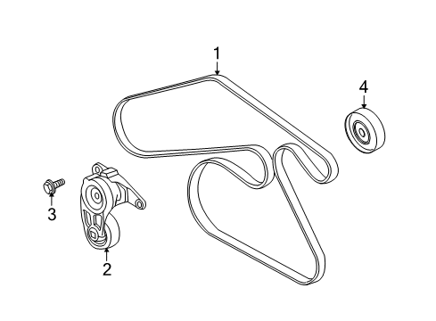 2012 Chevy Traverse Belts & Pulleys Diagram