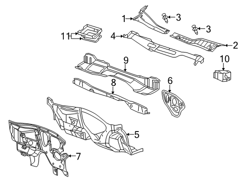 2007 Buick LaCrosse Cowl Diagram