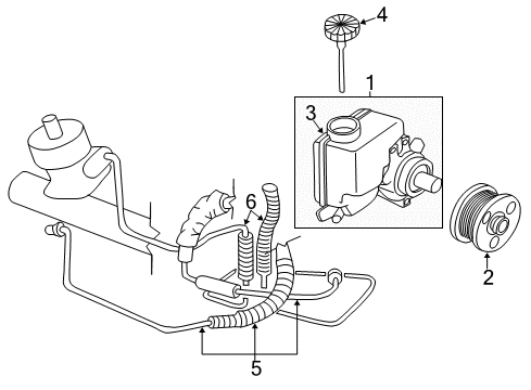 2003 Buick Regal Power Steering Return Hose Diagram for 10329335