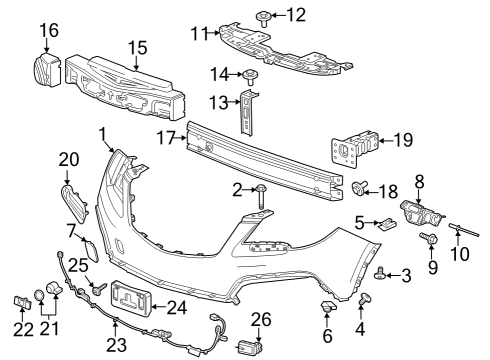 2016 Buick Encore Front Bumper Diagram
