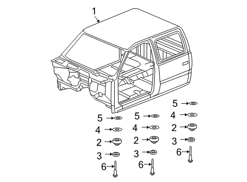 2004 GMC Sierra 2500 Cab Assembly Diagram