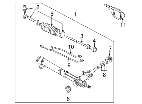 2005 Saturn Relay P/S Pump & Hoses, Steering Gear & Linkage Diagram 2 - Thumbnail