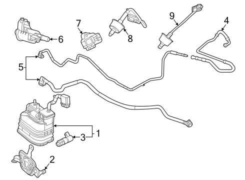 2023 Chevy Corvette Purge Valve Diagram for 12666840
