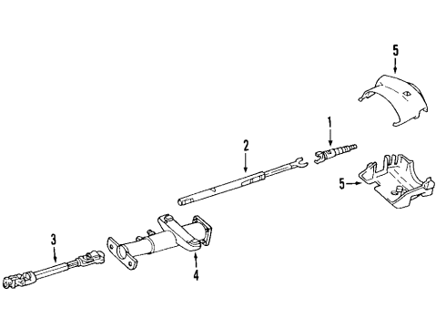 2004 Pontiac Grand Prix Steering Column & Wheel, Shroud, Switches & Levers Diagram 2 - Thumbnail