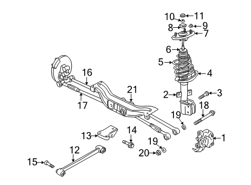 2004 Chevy Monte Carlo Rear Suspension Components, Stabilizer Bar Diagram
