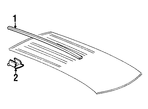 2002 Oldsmobile Silhouette Exterior Trim - Roof Diagram