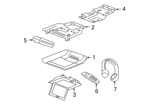 2012 GMC Yukon Entertainment System Components Diagram