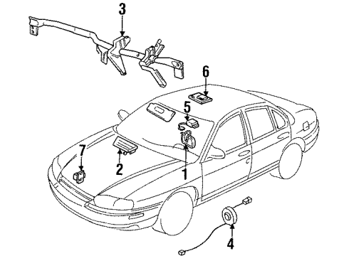 1997 Chevy Lumina Diagnostic Module Diagram for 9378241