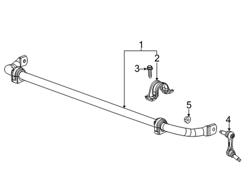 2021 Chevy Corvette Stabilizer Bar & Components - Front Diagram