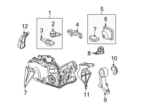 2003 Saturn L200 Bracket Diagram for 9127295
