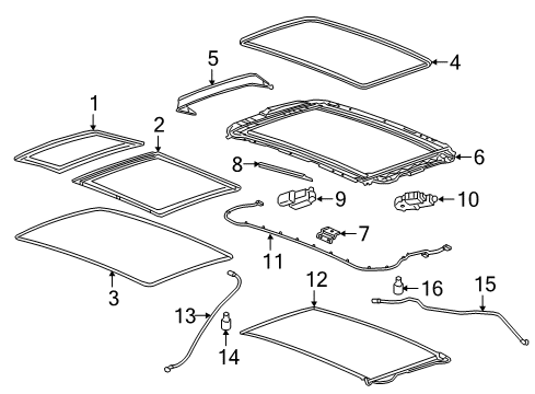 2018 Buick Regal TourX Sunroof Diagram