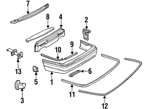 1993 Cadillac Seville Rear Bumper Diagram