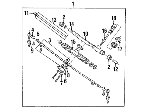 1989 Pontiac Sunbird Rack Bushing Diagram for 7834425