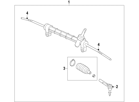 2014 Cadillac SRX P/S Pump & Hoses, Steering Gear & Linkage Diagram