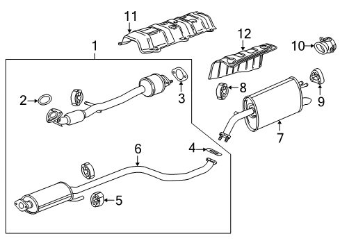2013 Chevy Spark Exhaust Components Diagram
