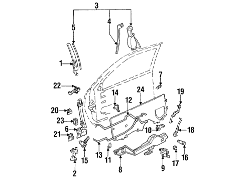1990 Buick Regal Lock & Hardware Diagram
