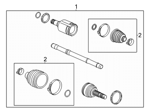 2020 Buick Encore GX Axle Assembly, Front Diagram for 60002820
